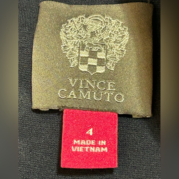 Vince Camuto Midnight Blue Scalloped Sleeveless Zippered Dress Size 4 - Picture 11 of 13